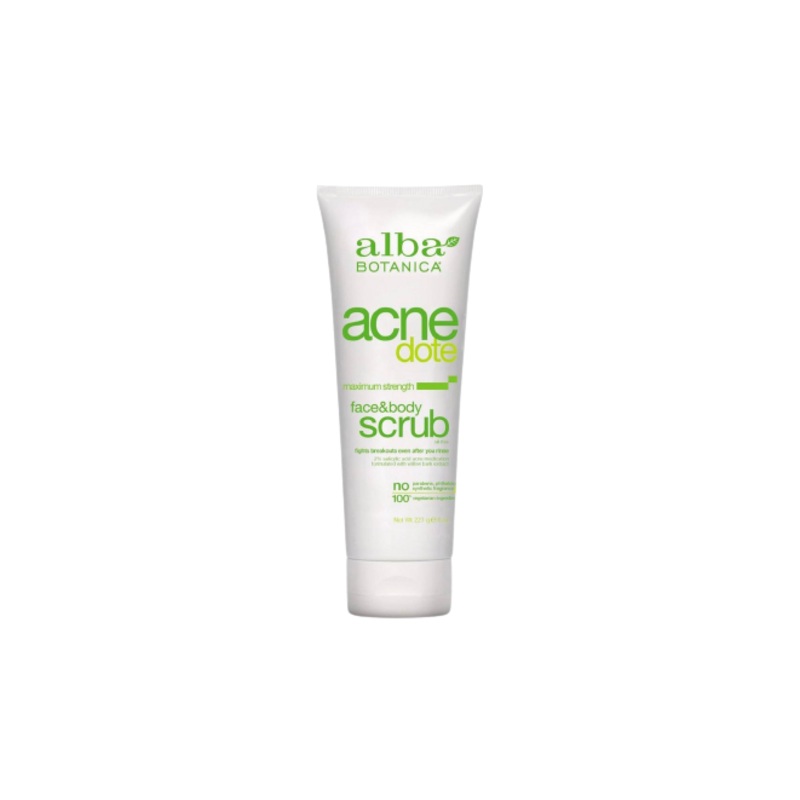 Alba Botanica Acne Dote Face And Body Scrub 227G