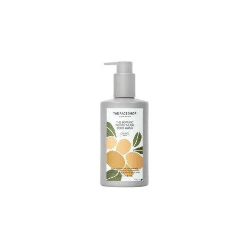 THE FACE SHOP The Botanic Woody Musk Body Wash  350ml | Vegan Cleanser with Deep, Earthy Scent