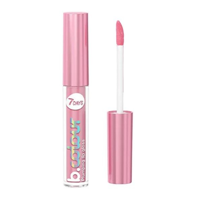 7Days B.Colour Volumizing Lip Gloss – Soft Pink, Non-Sticky, Vegan, Hyaluronic Acid