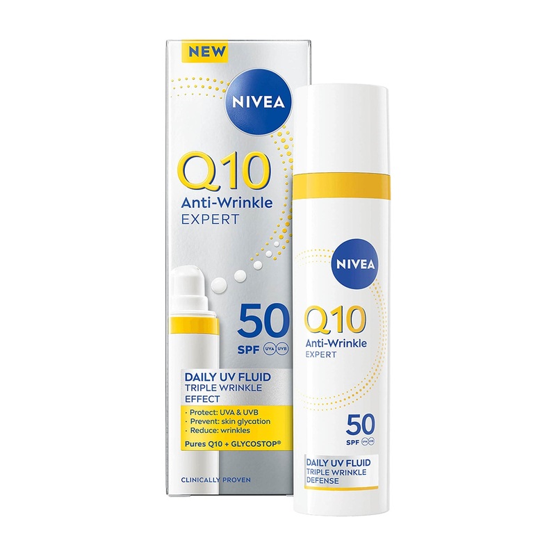 Nivea Q10 Anti-Wrinkle Expert daily uv fluid spf50, 40 mL