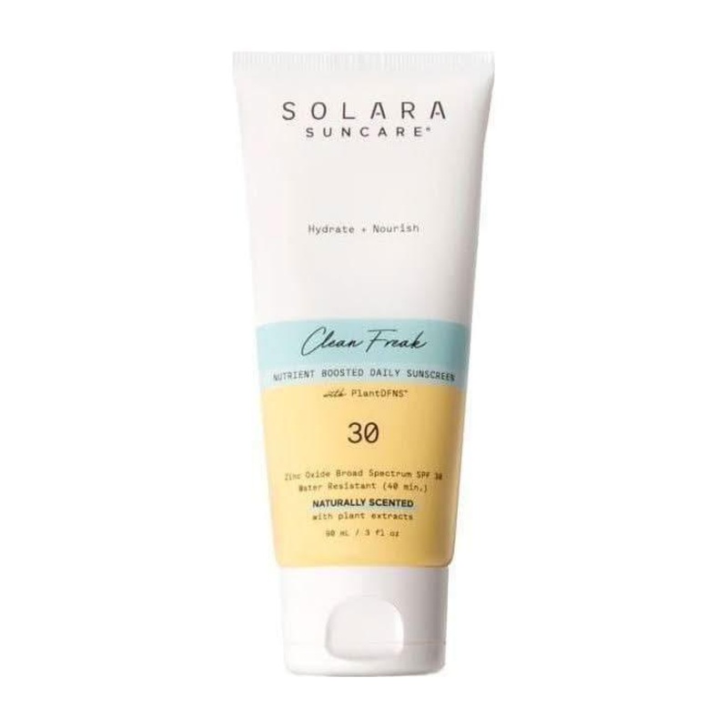 Solara Suncare Clean Freak Nutrient Boosted Daily Sunscreen SPF 30  90ml | Mineral Moisturiser for Face & Body with Antioxidants & Botanical Actives 3 fl oz