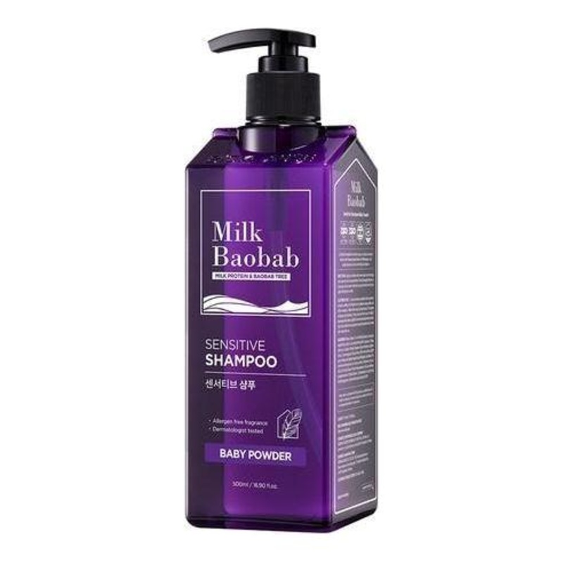 BIOKLASSE MILK BAOBAB HAIR Sensitive Shampoo  500ml | Gentle Scalp Care with Baby Powder Scent