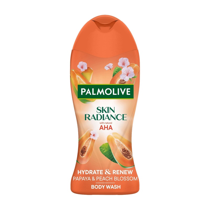 Palmolive Skin Radiance AHA papaya & peach blossom body wash, 250 mL
