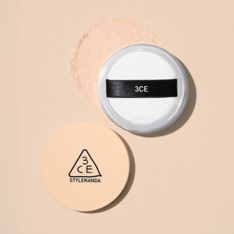 3CE Natural Finish Loose Powder 8.5g | Oil-Control & Pore-Blurring Setting Powder #001 Light Beige