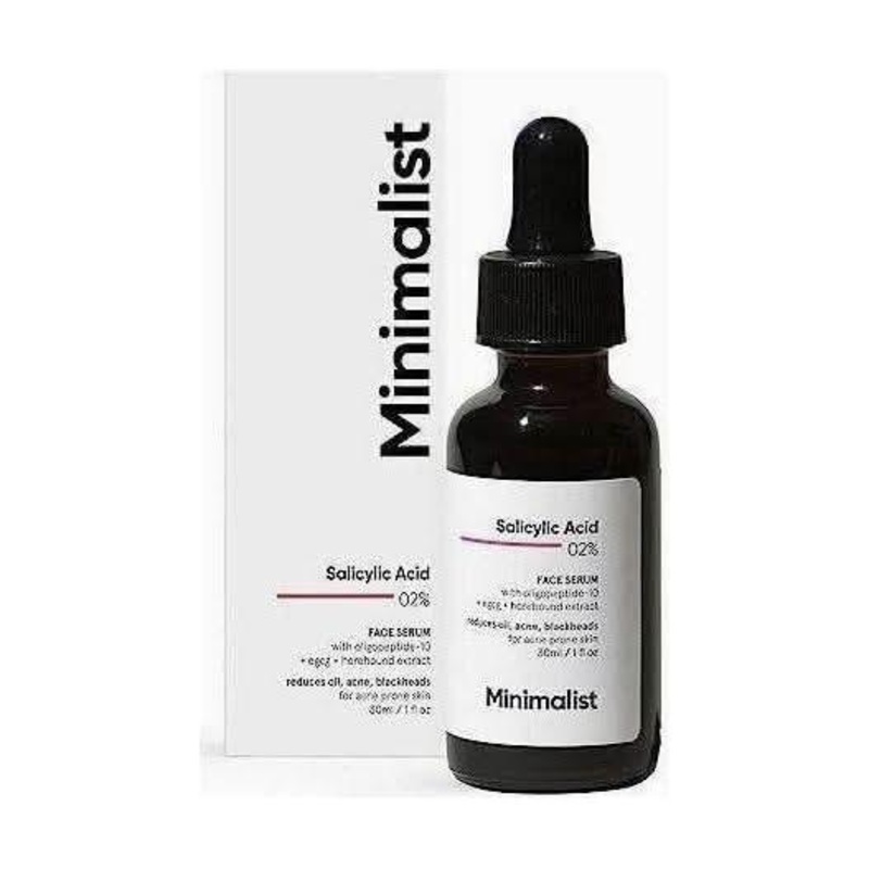 Minimalist 2% Salicylic Acid Face Serum  30ml | Clears Blackheads, Tightens Pores & Controls Oil | Fragrance-Free
