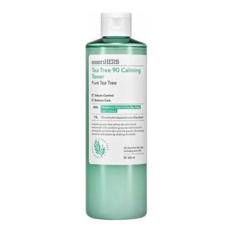 essenHERB Tea Tree 90 Calming Toner – 320ml | Soothing & Oil Control
