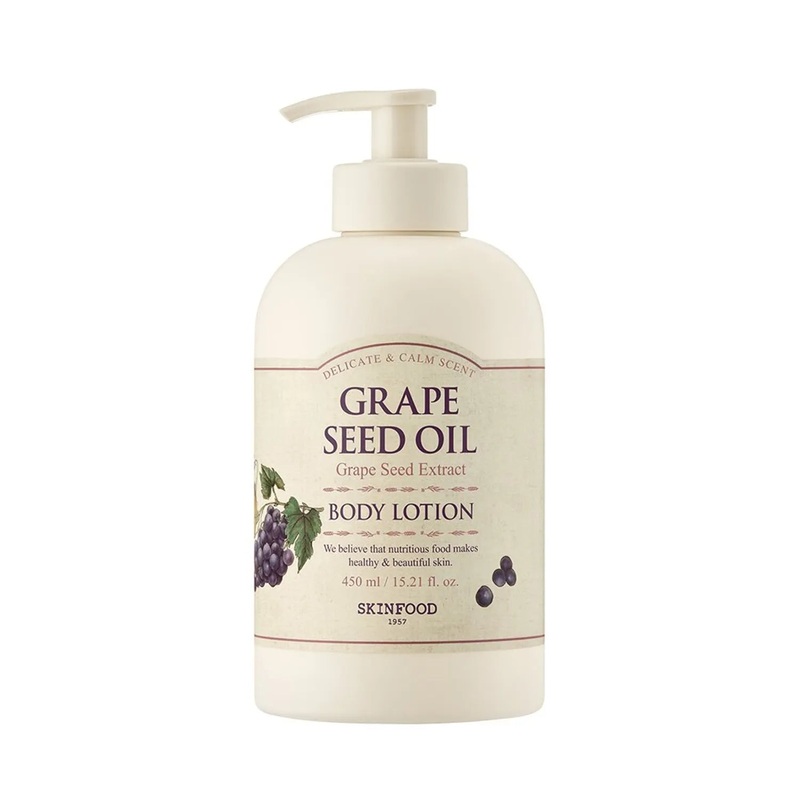 SKINFOOD Grape Seed Oil Body Lotion  450ml | Nourishing Hydration with Antioxidant-Rich Grape Seed