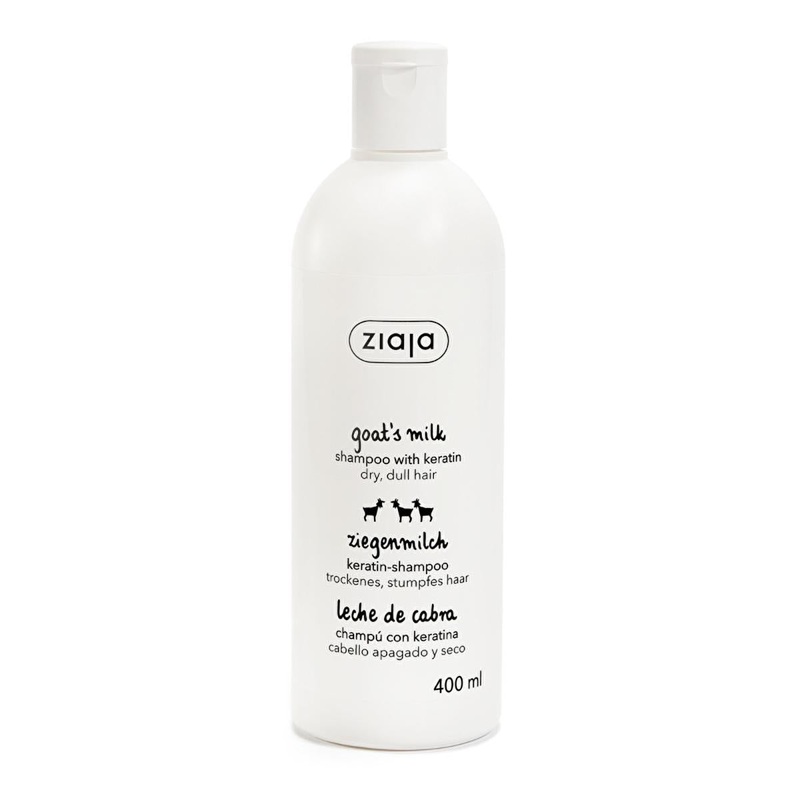 Ziaja Goat Milk & Keratin Shampoo: Repair, Strengthen & Volumize Dry, Damaged Hair – Gentle Cleansing, Increased Elasticity, Anti-Breakage
