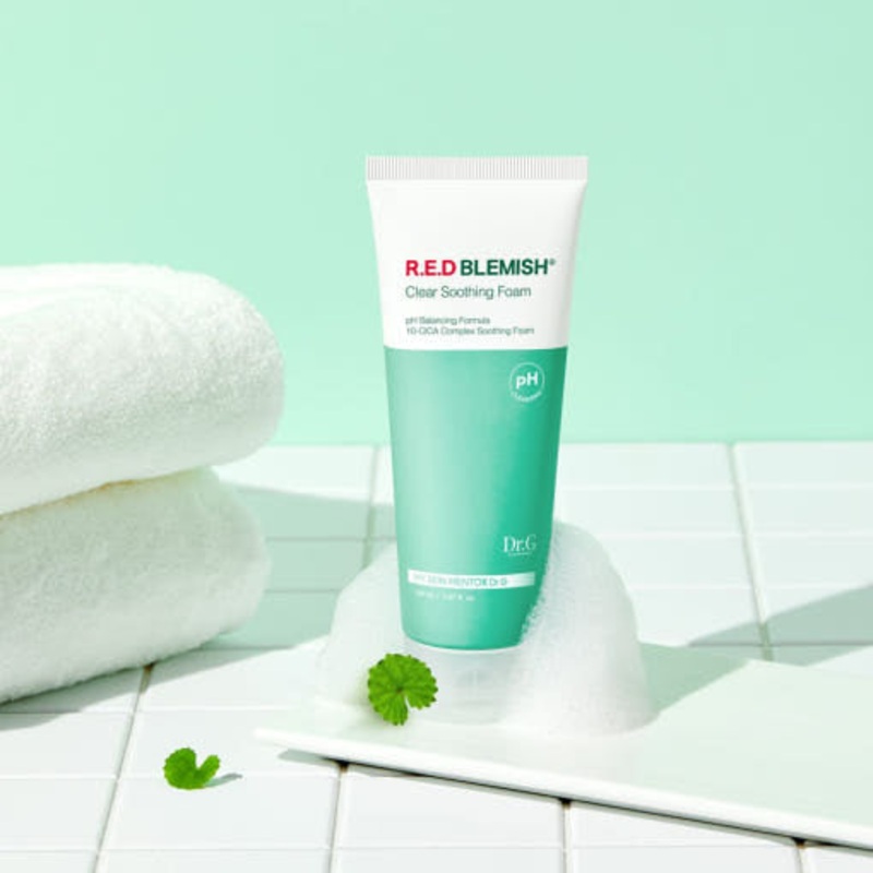 Dr.G pH Cleansing Red Blemish Clear Soothing Foam  150ml | pH-Balanced Gentle Cleanser for Sensitive Skin