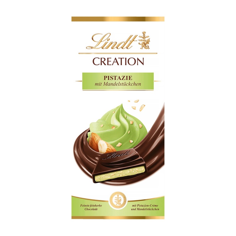 Lindt Creation Pistachio dark chocolate bar, 148 g