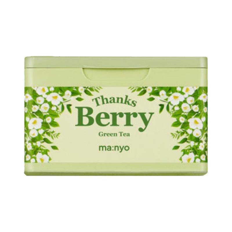 MANYO FACTORY Thanks Berry Green Tea Mask  310ml (30 Sheets) Daily Vegan Sheet Mask | Hydrating & Soothing in Just 3 Minutes