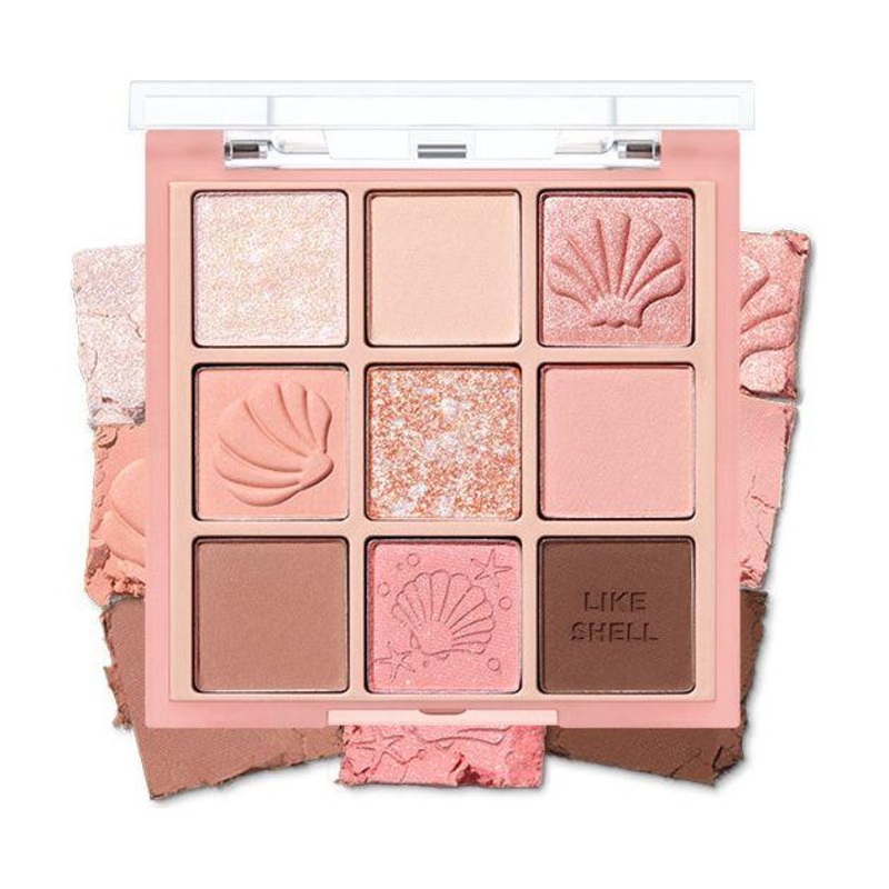 HOLIKA HOLIKA My Fave Mood Eye Palette 8g #SHELL ON THE BEACH | Radiant, Milky, Coastal Hues