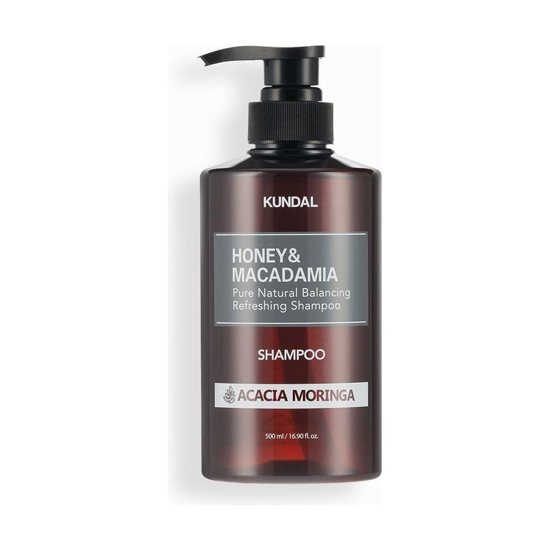 KUNDAL Honey & Macadamia Pure Natural Balancing Refreshing Shampoo  500ml | Acacia Moringa | Nourish & Refresh with a Soft Botanical Scent