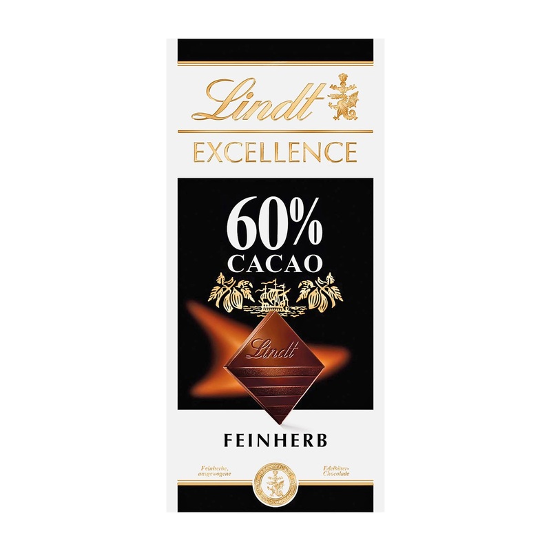 Lindt Excellence 60% Cacao Mild dark chocolate bar, 100 g