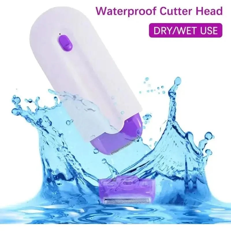 Women Laser Epilator Shaver  Painless Hair Removal for Smooth Skin White NO Plug