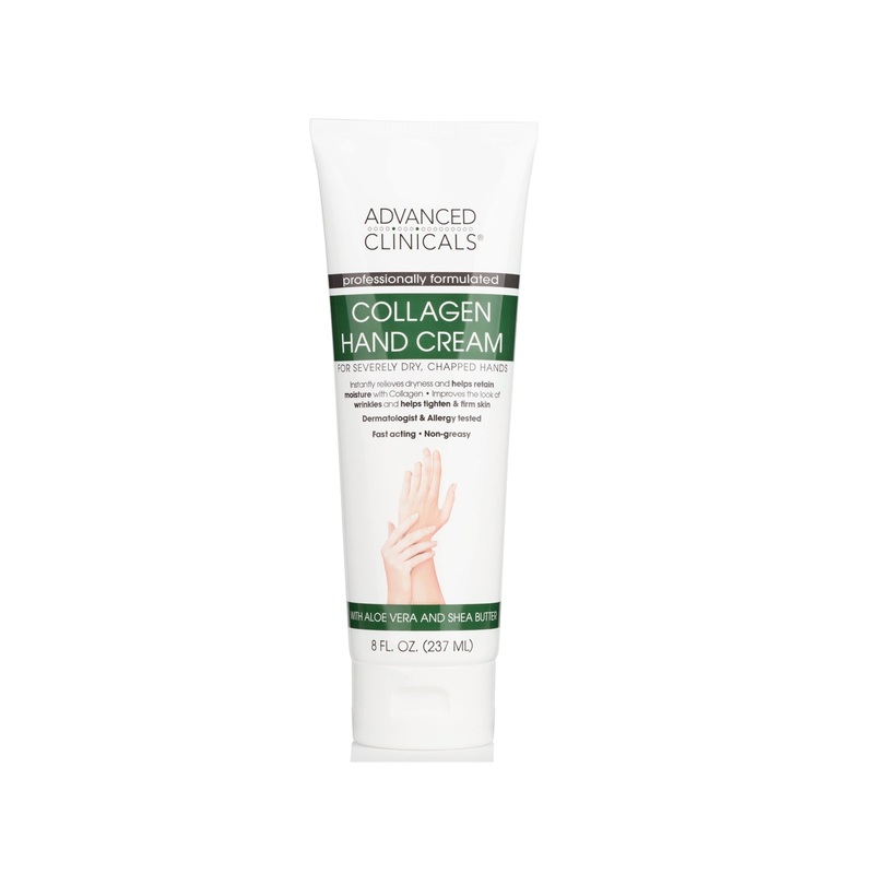 Advanced Clinicals Collagen Hand Cream with Aloe Vera and Shea Butter – 237 ml
