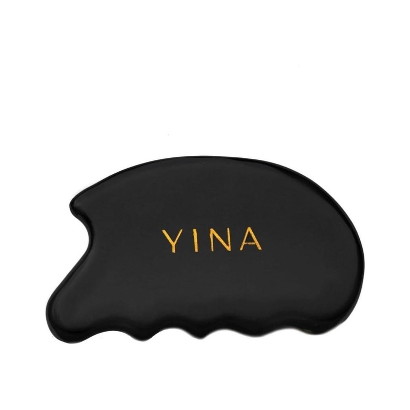 YINA Bian Stone Gua Sha | Traditional Chinese Massage Tool for Face & Body Detox, Tension Relief & Radiance