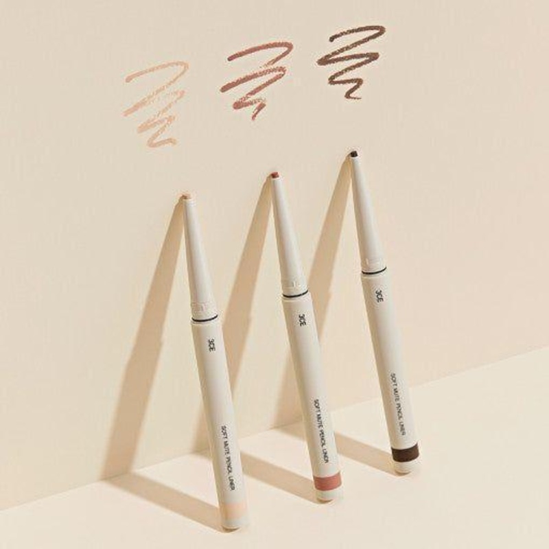 3CE Soft Mute Pencil Liner 0.1g | Long-Lasting & Smudge-Proof Eye Definition MILK NUDE