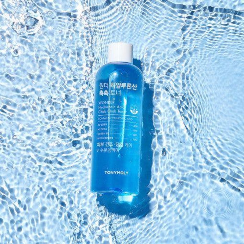 TONYMOLY Wonder Hyaluronic Acid Chok Chok Toner – 500ml | Deep Hydration & Skin Plumping