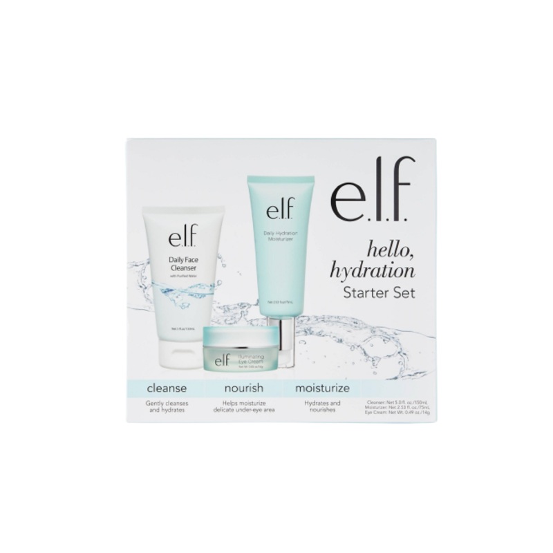E.L.F Skin Care Starter Kit(Cleanser, Eye Cream, Moisturizer)