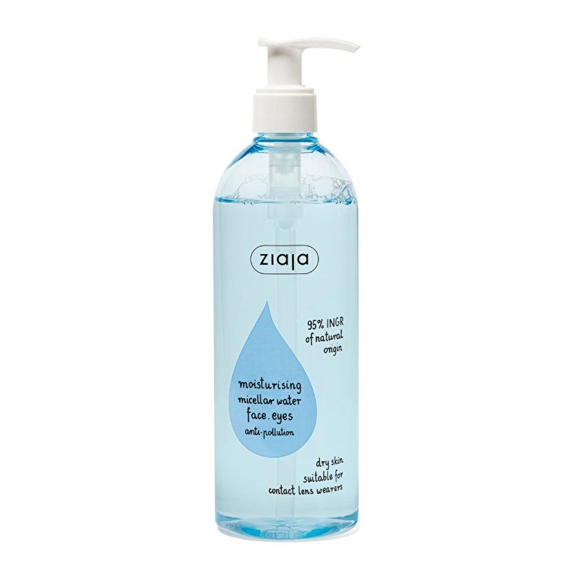 Ziaja Micellar Cleansing Water for Dry Skin – Gentle Makeup Remover, Vegan & Natural – 390ml