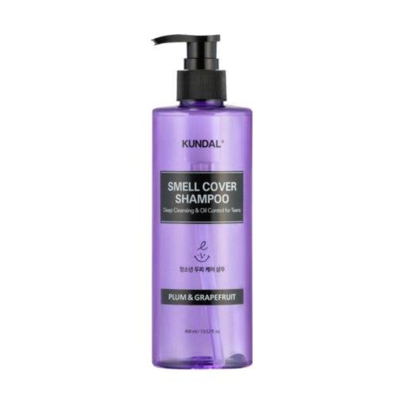 KUNDAL All Day Smell Cover Teens Shampoo  400ml | Plum & Grapefruit | Gentle Scalp Care for Fresh, Healthy Hair