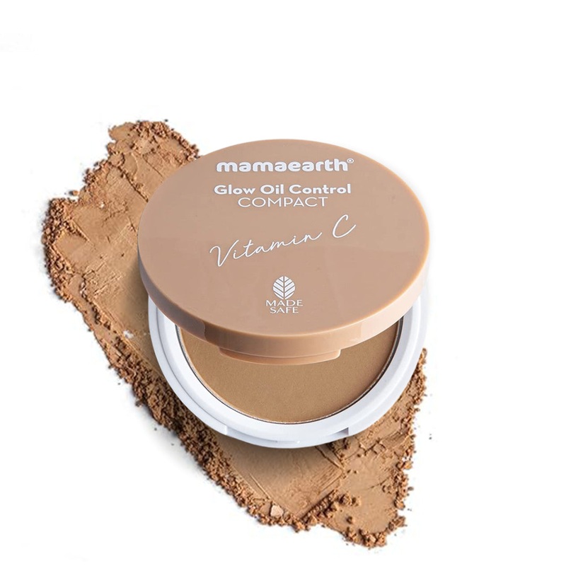 Mamaearth Oil Glow Control Compact With Vitamin C & Turmeric 9g 01-IVORY-GLOW