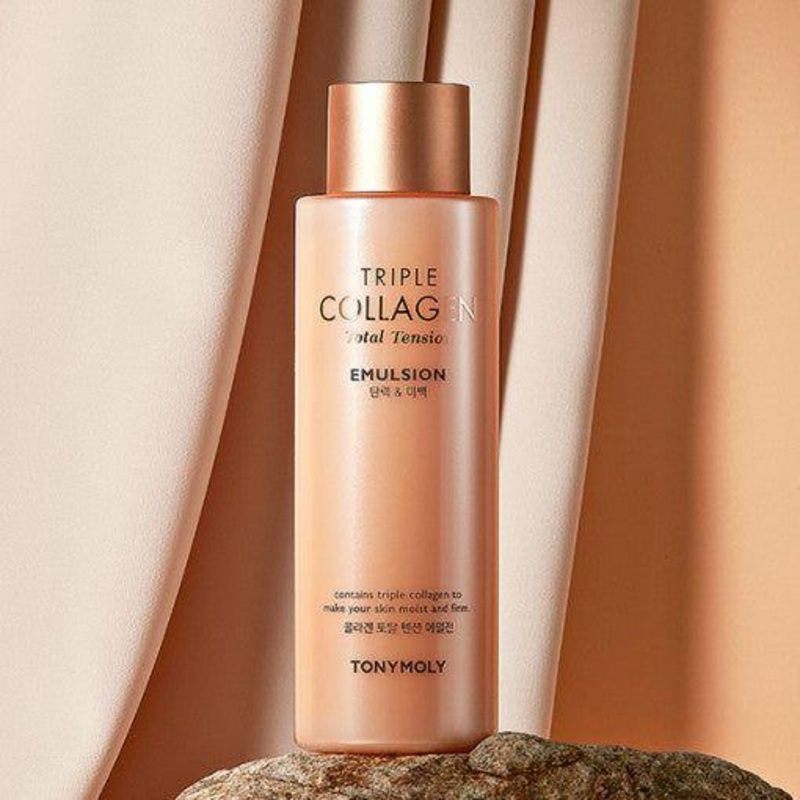 TONYMOLY Triple Collagen Total Tension Emulsion  200ml | Firming, Brightening & Hydrating Vegan Collagen Moisturiser