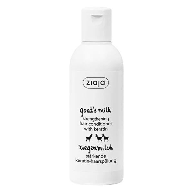 Ziaja Goat Milk Hair Cream – Nourishing Keratin Treatment for Dry & Damaged Hair, Silicone & Paraben Free, 6.76 fl oz