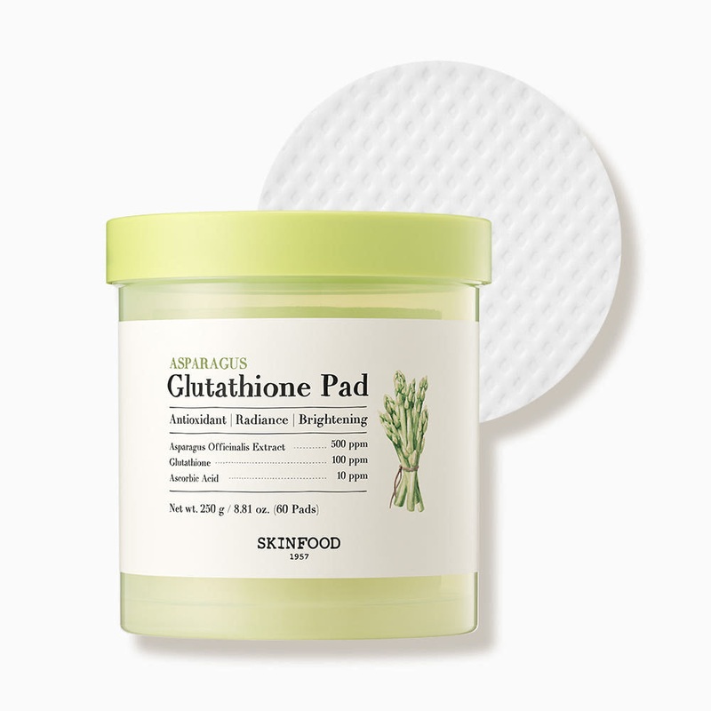 SKINFOOD Asparagus Glutathione Pad  250g / 60 Pads | Brightening & Radiance-Boosting Toner Pads