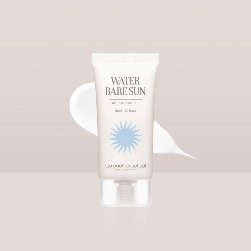 TOO COOL FOR SCHOOL Water Bare Sun SPF50+ PA++++  50ml | Vegan Hydrating Sunscreen with 8 Hyaluronic Acids