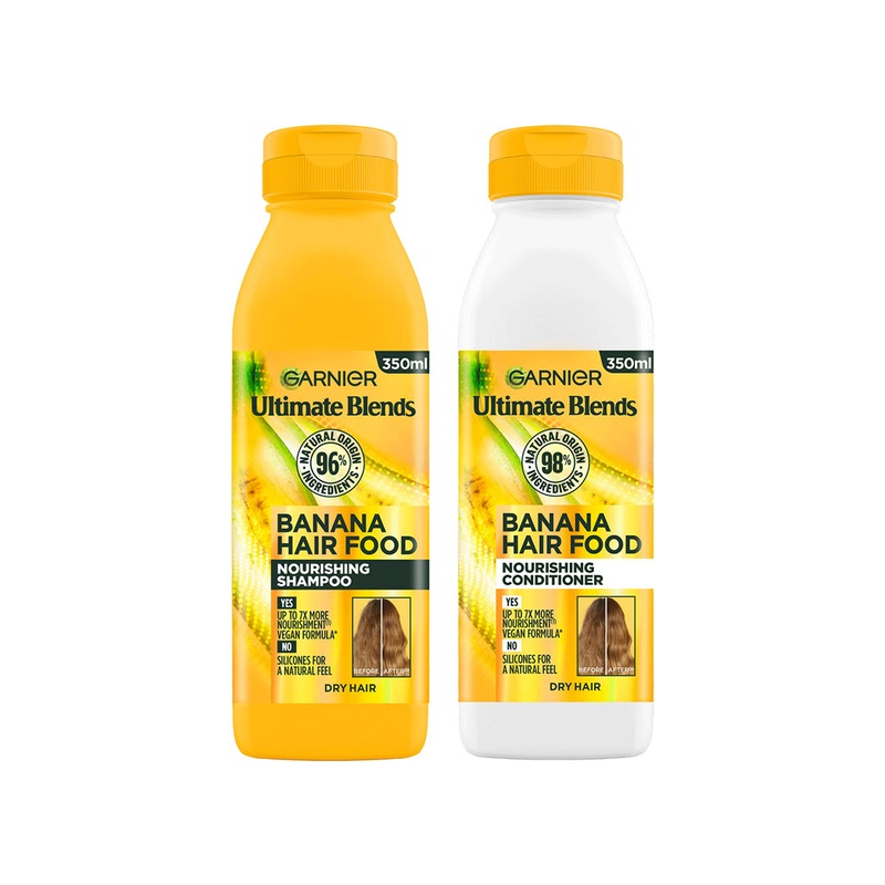Garnier Ultimate Blends Nourishing Hair Food Banana & Coconut  Shampoo & Conditioner for Dry Hair 350ml