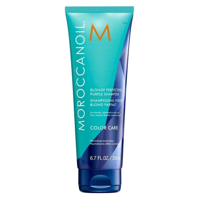 Moroccanoil Blonde Perfecting Purple Shampoo  200ml  Tone-Correcting Cleanse for Blonde, Grey & Lightened Hair