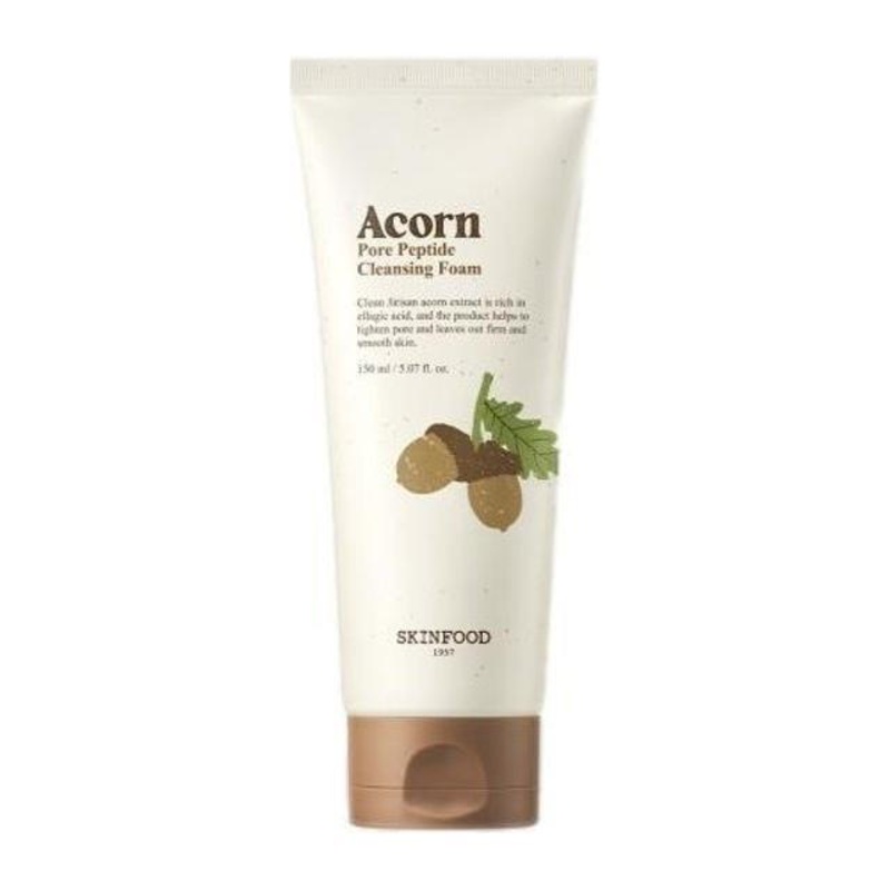 SKINFOOD Acorn Pore Peptide Cleansing Foam  150ml | Deep Pore Cleanser with Oil Control & Firming Peptides