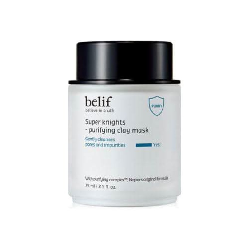 belif Super Knights Purifying Clay Mask  75ml | Deep Pore Cleansing & Sebum Control