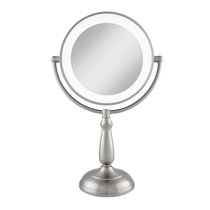 Zadro 11″ Round Dimmable Touch LED Dual-Sided Mirror 10X/1X LEDVPRT410