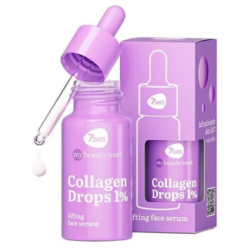 7Days My Beauty Week: Collagen Face Serum – Anti-Aging & Lifting Collagen Drops for Wrinkle Reduction, Skin Firmness & Youthful Glow (20ml / 0.68 fl oz)