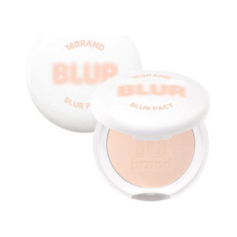 16BRAND Blur Pact  Silky Matte Pressed Powder for Pore-Blurring Perfection (8g, Skin Beige)