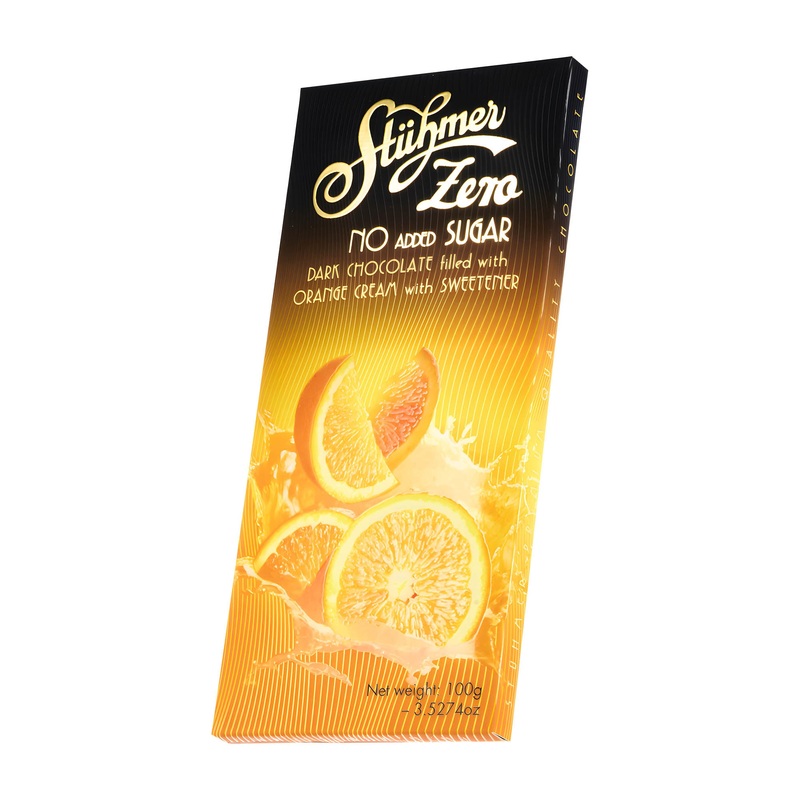 Sthmer Zero No added sugar Orange cream dark chocolate bar, 100 g