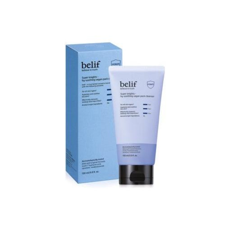 belif Super Knights Hy-Soothing Vegan Pack Cleanser  150ml | Gentle Hydration & Soothing Cleanser