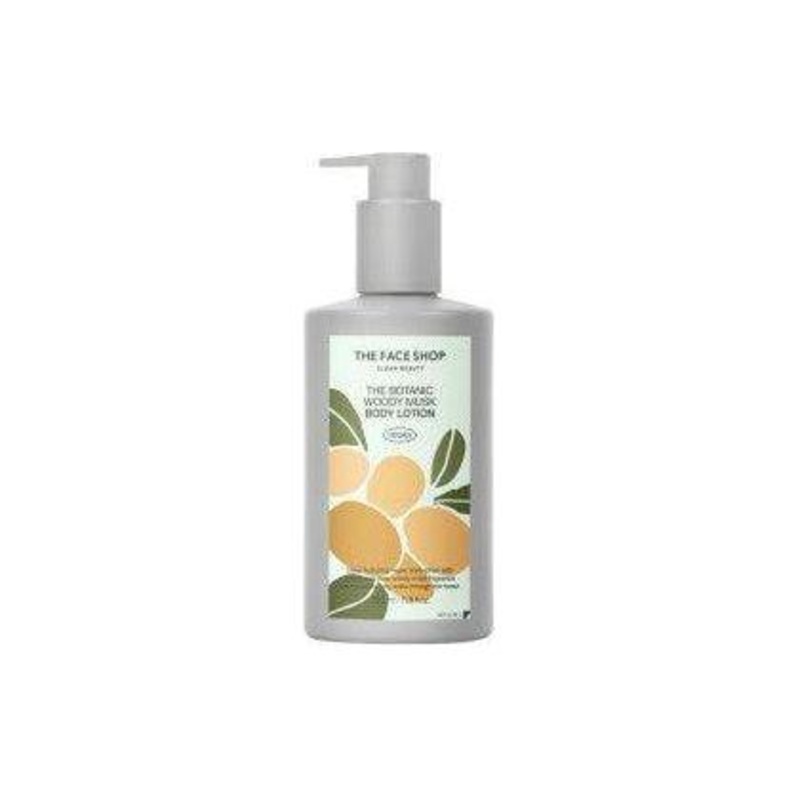 THE FACE SHOP The Botanic Woody Musk Body Lotion  350ml | Vegan Moisturiser with Cedarwood & Sandalwood