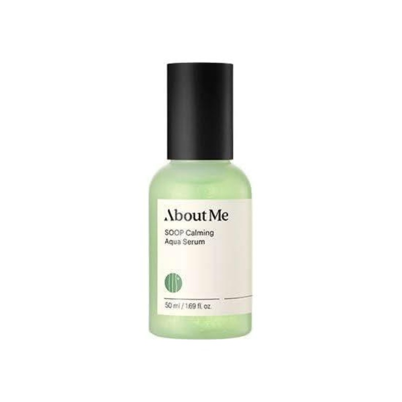 About Me SOOP Calming Aqua Serum  Jeju Cypress Water & Soothing Capsules for Hydrated Skin (50ml)