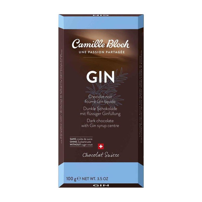 Camille Bloch Gin dark chocolate bar, 100 g