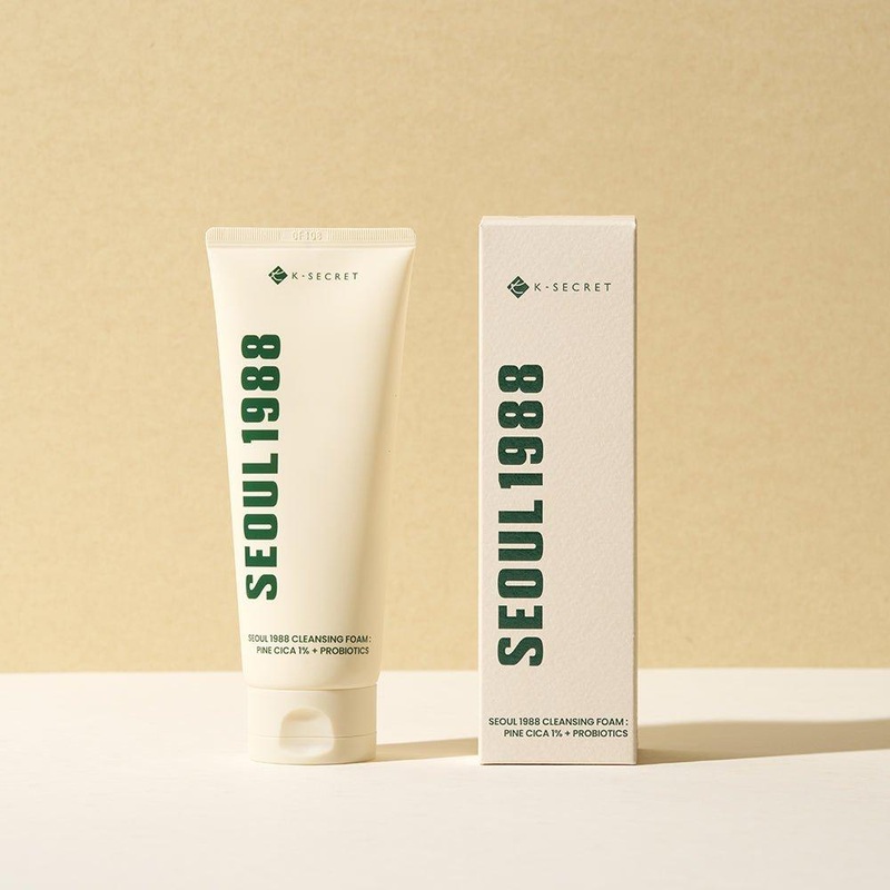 K-SECRET SEOUL 1988 Cleansing Foam  Pine Cica 1% + Probiotics  150ml | Deep Pore Cleanse & Oil Control for Sensitive, Acne-Prone Skin