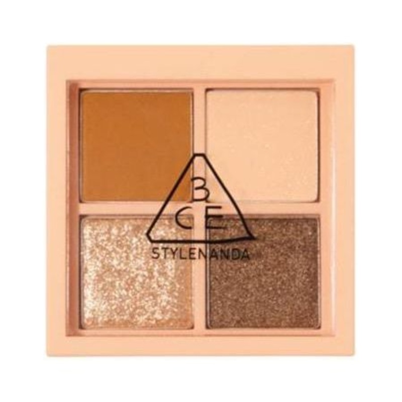 3CE Mini Multi Eye Color Palette 3.5g  Almond Fudge | Everyday Neutrals for Effortless Eye Looks
