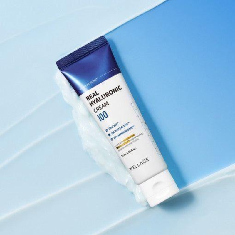 WELLAGE Real Hyaluronic 100 Cream  50ml | Deep 100-Hour Hydration & Skin Barrier Boost