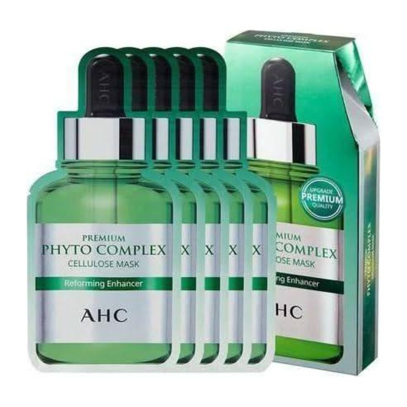 AHC Premium Phyto Complex Cellulose Mask Sheet | Intense Hydration & Skin Elasticity Boost (27ml x 5 Sheets)