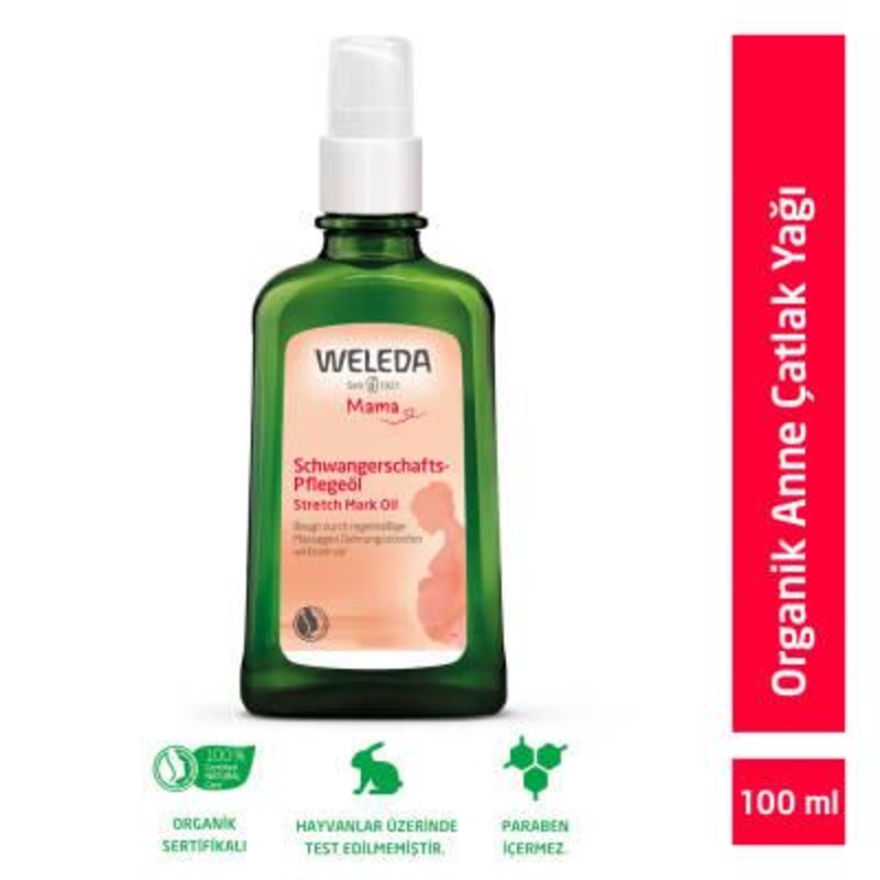 Weleda Stretch Mark Oil for Pregnancy – Natural Stretch Mark Prevention, 3.38 fl oz