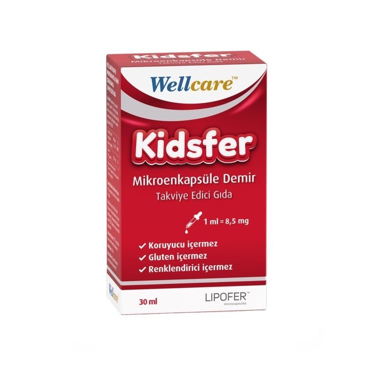 Wellcare Kidsfer Iron Supplement Drops for Kids – Supports Healthy Iron Levels, 30 ml