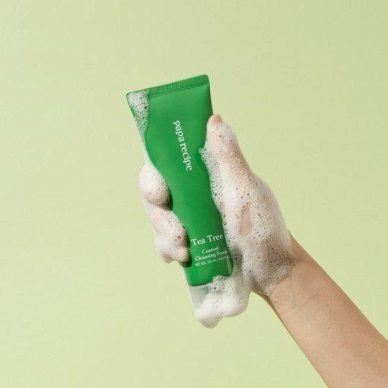 papa recipe Tea Tree Control Cleansing Foam  120ml | Deep Cleanse & Soothing Care for Acne-Prone Skin